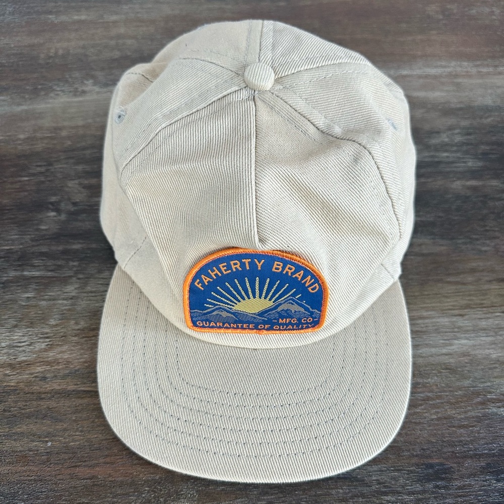Faherty Brand Hat Unisex Tan Snapback 100% Cotton